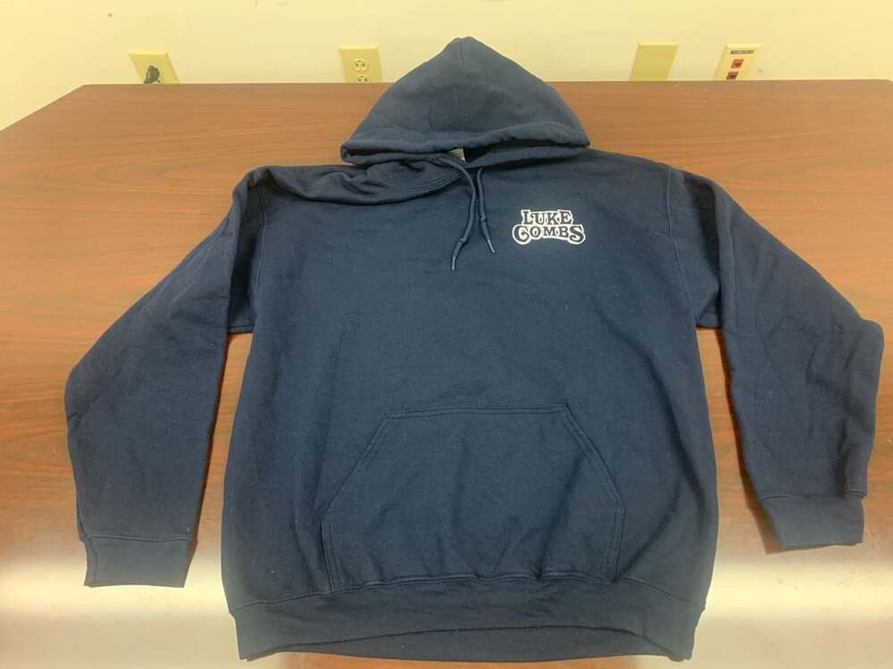 Gildan Heavy Blend Luke Combs Beer Never Broke My Heart Hoodie Navy Large
